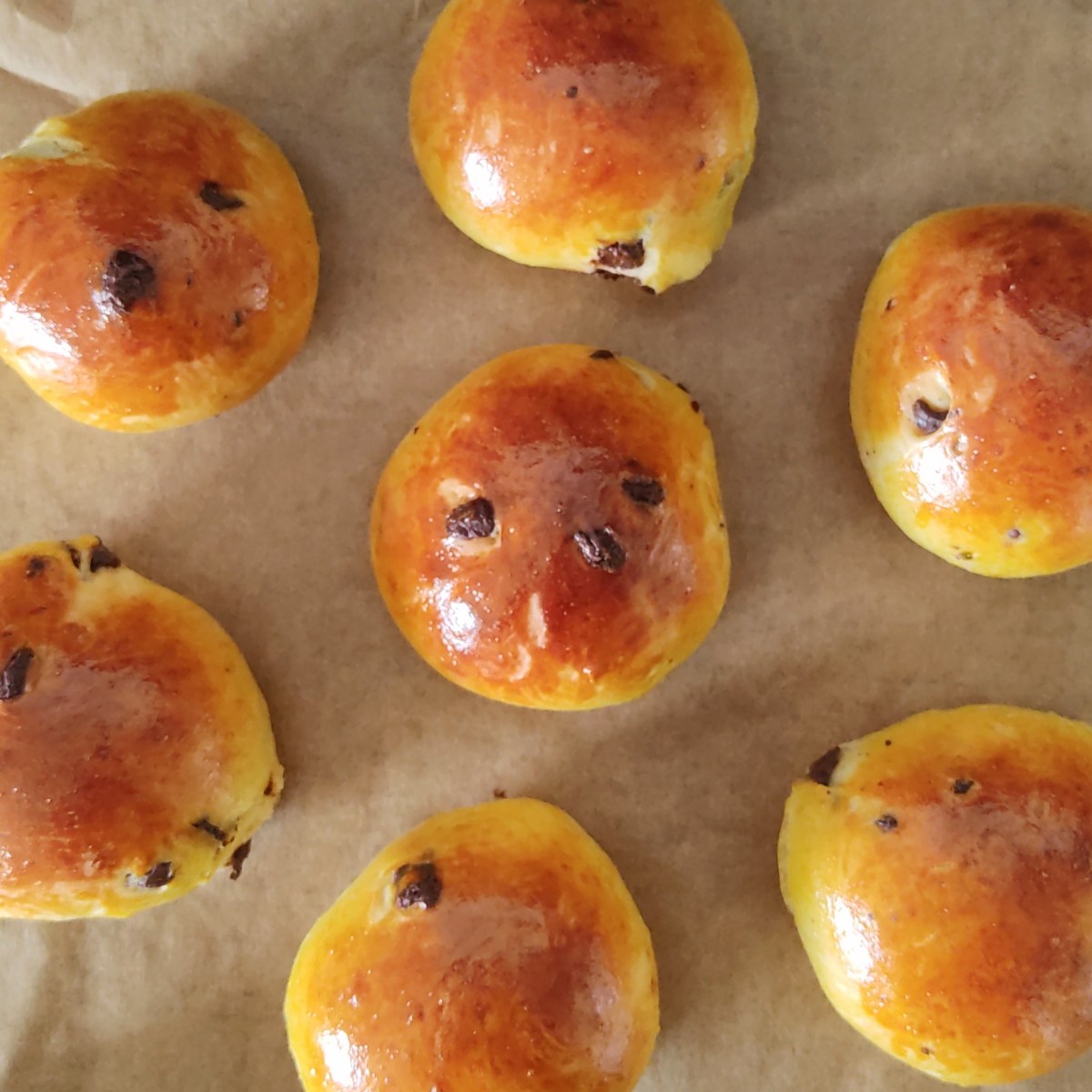 Brioches aux pépites de chocolat version &laquo;&nbsp;allégée&nbsp;&raquo;