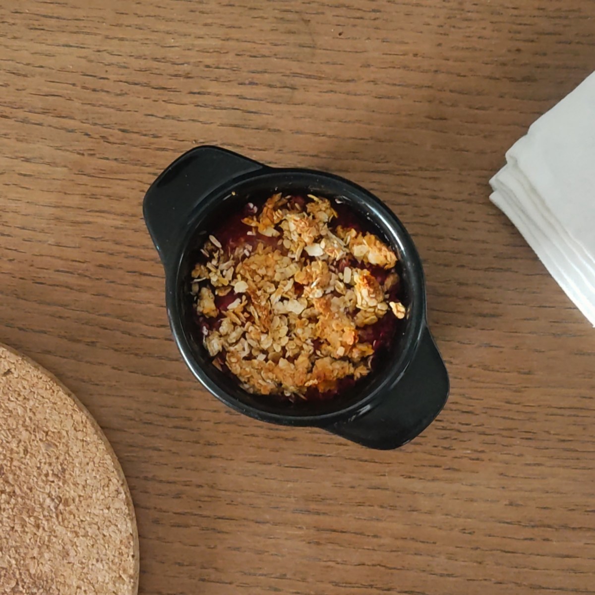 Crumble aux fruits version &laquo;&nbsp;allégée&nbsp;&raquo;