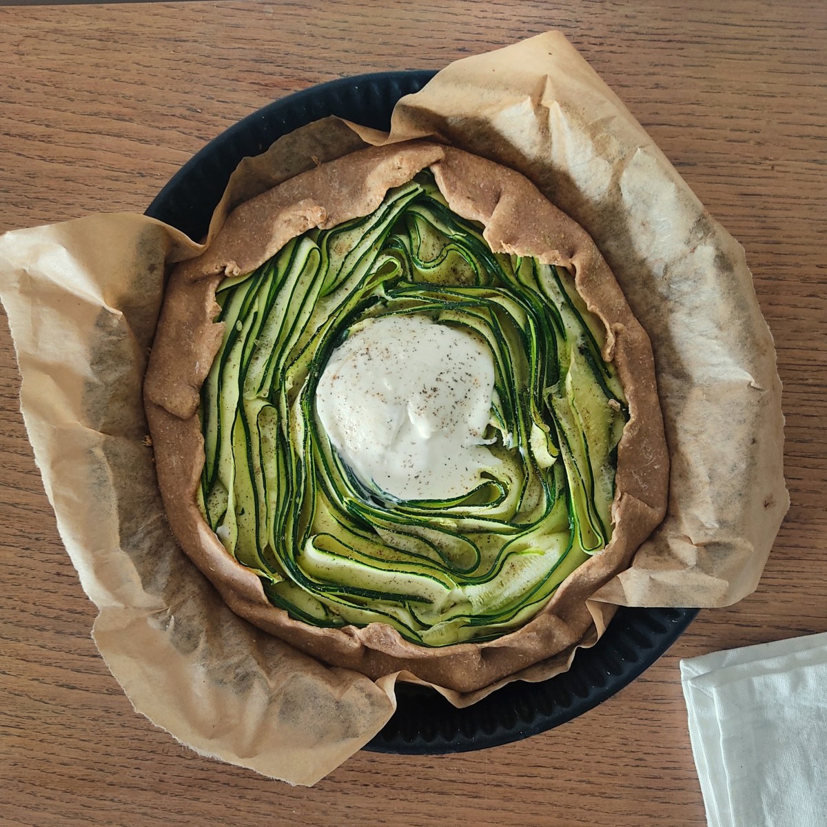 Tarte à la courgette et&nbsp;burrata