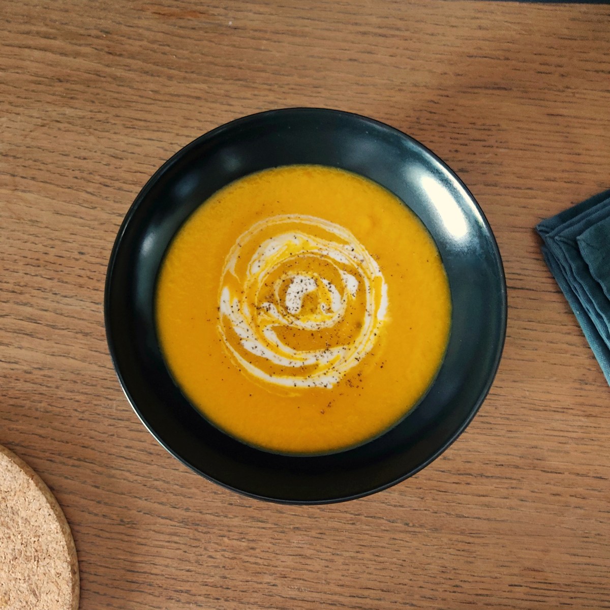 Velouté de carottes au lait de&nbsp;coco