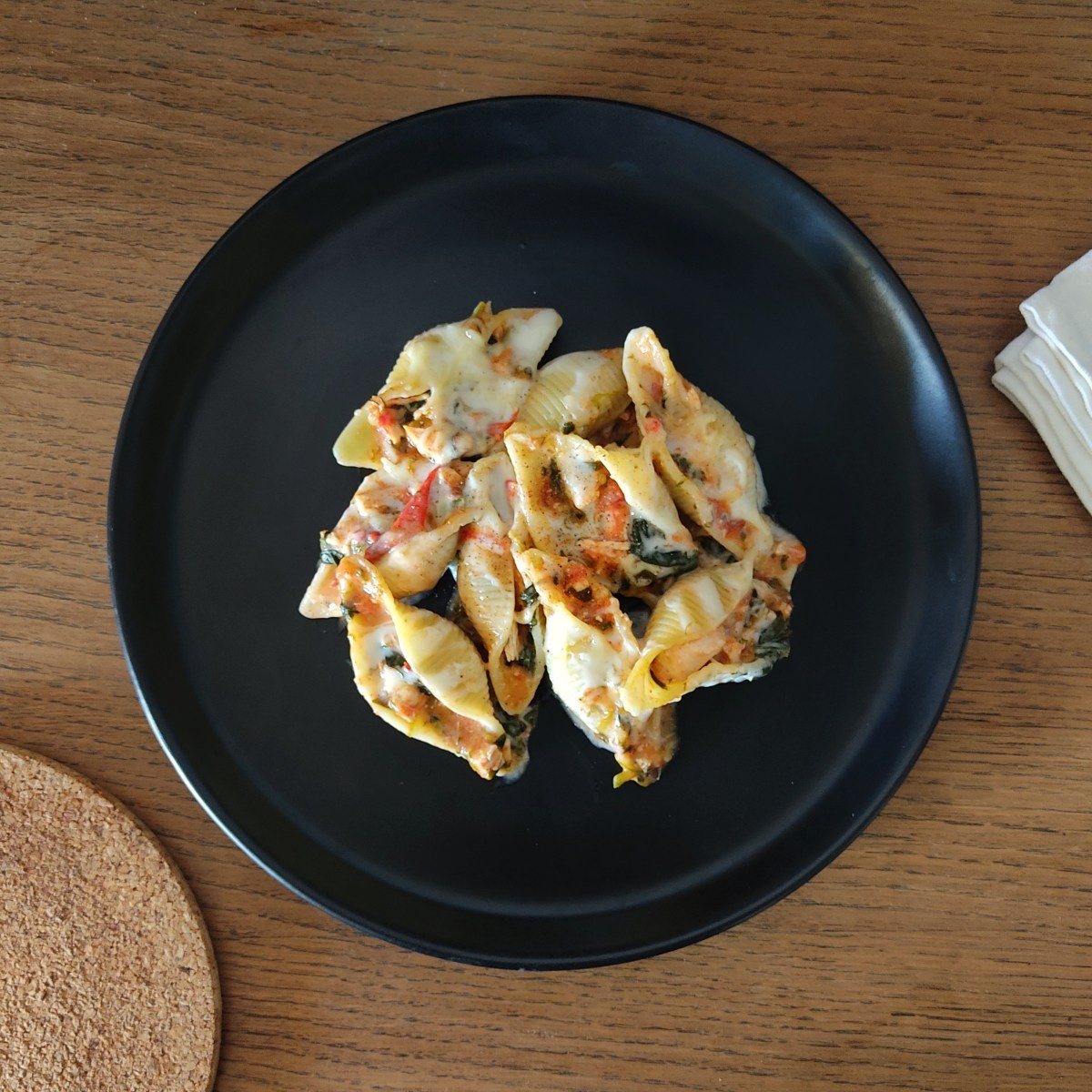 Pâtes farcies au poulet, aux épinards et à la&nbsp;tomate